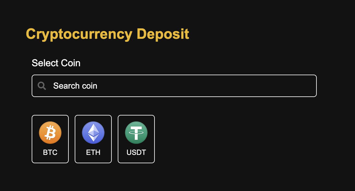 BTC, ETH and USDT coins supported for deposit on SantolMargin